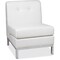Ave 6 Collection: Wall Street Chair, White Back, 23 in W 28" L 31" H, Armless, Leather Seat WST51N-W32 - alternate 1