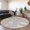 Homeroots 8' Lavender Gold And Green Round Damask Washable Indoor Outdoor Area Rug 599432 - alternate 5