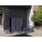 Vdomdoors Front Exterior Prehung Aluminum Double Doors Ronex1011 Grey 2 Sidelights Mirrored Clear Glass Entry RONEX1011DEXD-GRE-W14+72+14xH80-LH-O - alternate 2