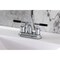 Kingston Brass Double-Handle 4" Centerset Bathroom Faucet with Pop-Up Drain, Polished Chrome KB8611CKL - alternate 3