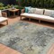Homeroots 8' X 10' Pewter Charcoal And Gold Abstract Washable Indoor Outdoor Area Rug 630882 - alternate 1