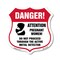 Signmission Pregnant Women Shield Sign Danger! Atten, 18 Inch X 18 Inch, Plastic Sign SHI-P-18-433 - alternate 1