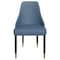 Leisuremod Allure Modern Dining Chair In Yale Blue Fabric and Oak Wood Legs, 2PK AC49BU2 - alternate 3