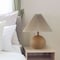 Jonathan Y Aksel 17.25" Coastal Scandinavian Resin/Iron Sphere LED Table Lamp w/Pleated Shade and Pull Chain, Br JYL1145A - alternate 3