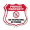 Signmission Private Property Shield Sign No Trespass, 12 inch X 12 inch, Vinyl Decal, 2PK SHI-D-2PACK-12-447 - alternate 1