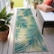 World Rug Gallery Tropical Floral Reversible Plastic Runner Rug 2 ft 6 in x 8 ft Green 6051GREEN27X8 - alternate 1