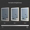 Fab Glass And Mirror LED Lighted Bathroom Mirror 24 x 36inch, Champagne Gold Framed Wall Mounted Dimmable Vanity Mi HC24X36-FG - alternate 4