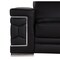 Homeroots 71" Black And Silver Genuine Leather Loveseat 546440 - alternate 5