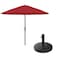 Pure Garden 9FT Round Patio Umbrella with 19lb Base Easy Crank, Vented Canopy Outdoor Umbrella for Shade 50-101-RB - alternate 4