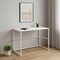 Homeroots 40" White Wood and Metal Sled Computer Desk 489831 - alternate 2