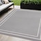 Homeroots 5' X 7' Gray And Ivory Indoor Outdoor Area Rug 545524 - alternate 5