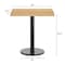 Flash Furniture Bennett 24 in x 30 in Solid Wood Indoor Tabletop in Natural with 18 in Round Dining Height GSF-REC2430-NAT-TR18-GG - alternate 3
