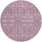 Homeroots 8' Round Lavender and Ivory Round Floral Washable Non Skid Indoor Outdoor Area Rug 564343 - alternate 3