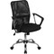 Flash Furniture Contemporary Chair, 18-3/4" to 22-1/2", Fixed Arms, Black GO-6057-GG - alternate 1
