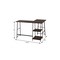 Homeroots 47" Espresso and Black Wood and Metal Corner Trestle Computer Desk 489992 - alternate 5