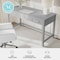 Martha Stewart Hutton Shaker Style Home Office 3 Drawer Desk in Gray w/Brushed Nickel Hardware ZG-ZP-20-GY-MS - alternate 8