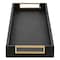 Homeroots 32in Black Solid Wood Handmade Vanity Tray With Handles 713537 - alternate 5