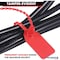 Kable Kontrol Pull Tight Cable Zip Tie Seals, Numbered Tamper Evident, 12in L, 50 Lbs Strength, 50Pcs, Red, 50PK CTPT-12-50-RD - alternate 4