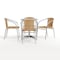 Flash Furniture Square Table Set, Aluminum, Plastic, Rattan, Stainless Steel, Grey TLH-ALUM-24SQ-020BGECHR4-GG - alternate 5