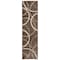 World Rug Gallery Modern Wavy Circles Design Runner Rug 2 ft 7 in x 6 ft Brown 377BROWN27X6 - alternate 4