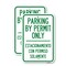 Signmission Parking by Permit Only - Estacionamiento Con Permiso So, 18'' X 24'', Heavy Gauge Aluminum, 2PK A-1824-2PACK-23454 - alternate 1