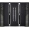 Vdomdoors Steel Double Doors Deux 1755 Black Enamel 2 Sidelight Exterior Windows Stainless Inserts Single Mod DEUX1755DEXD-BLK-RH-W16+72+16 x H80 - alternate 1