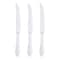 Smarty Had A Party White Baroque Disposable Plastic Dinner Knives, 480PK 8320-WH-CASE - alternate 3