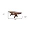 Homeroots 46" Dark Brown Free Form Solid Wood Double Pedestal Base Dining Table 347002 - alternate 4