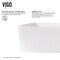 Vigo Jasmine Modern White Matte Stone 18 in. L x 15 in. W x 5 in. H Rectangular Vessel Bathroom Sink VG04013 - alternate 6