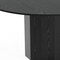 Homeroots 60" Black Solid Wood Pedestal Base Round Top Dining Table 721054 - alternate 3