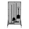 5S Supplies 5S Housekeeping Shadow Board Broom Station Version 6 - Gray Board / Black Shadows  With Broom HSB-V6-GRAY/BLACK-KIT - alternate 1