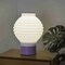 Jonathan Y Asian Lantern 15 in. Vintage Traditional Plant-Based PLA 3D Printed Dimmable LED Table Lamp, White/Pu USA1003A - alternate 7