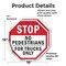 Signmission Stop No Pedestrians for Trucks Only, 18 inch X 18 inch, Vinyl Decal, 2PK OC-D-2PACK-18-56 - alternate 3