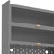 Homeroots 73in Gray Stainless Steel Textured Door Dining Hutch With Two Doors 683397 - alternate 3