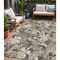 Homeroots 5' X 8' Brown Beige And Olive Green Botanical Leaves Washable Indoor Outdoor Area Rug 618395 - alternate 1