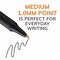 Bic Soft Feel Ballpoint Pen, Retractable, Medium 1 mm, Black Ink, Black Barrel, 12PK SCSM11-BLK - alternate 12