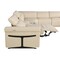 Homeroots Beige Italian Leather Power Reclining U Shaped Eight Piece Corner Sectional With Console 634683 - alternate 7