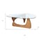 Homeroots 54" Clear and Brown Glass and Wood Triangle Abstract Coffee Table 635429 - alternate 4