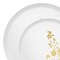 Smarty Had A Party White with Gold Floral Plastic Dinnerware Value Set, 240PK 210WHGVP-CASE - alternate 5