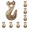Tie 4 Safe G70 1/2'' Clevis Grab Hooks Tow Chain Hook Flatbed Truck Trailer Tie Down, 8PK FH406-12-8 - alternate 1