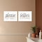 Homeroots Set Of Two No Selfies When Seated 1 White Framed Print Bathroom Wall Art, 2PK 408214 - alternate 3