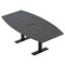Skutchi Designs 7ft Boat Conference Table With Power | Harmony Series | 6 Person Meeting Room Table HAR-BOT-48X84-T.BK-WA7949-EBLK - alternate 1