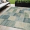 Homeroots 3' X 5' Blue Geometric Washable Indoor Outdoor Area Rug 608262 - alternate 4