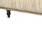 Homeroots 55in Cream and Wood Brown Upholstered Fabric Bench 376176 - alternate 2