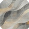 Homeroots 8' Gray Silver And Rust Round Abstract Washable Indoor Outdoor Area Rug 616756 - alternate 2