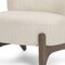 Homeroots 29" Cream and Dark Brown Upholstery and Solid Wood Slipper Chair 606009 - alternate 2