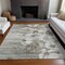 Homeroots 8' X 10' Taupe Ivory And Tan Floral Washable Indoor Outdoor Area Rug 582785 - alternate 6