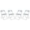 Leisuremod Lawrence Acrylic Folding Chair with Metal Frame, Transparent Black, 4PK LF19TBL4 - alternate 1