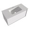 Homeroots 24" White Wood Floating Bathroom Vanity With White Sink And Two Drawers 624117 - alternate 1