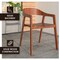 Leisuremod Rivo Collection Elegant Dining Chair in Dark Natural Wood RC20LBR - alternate 3